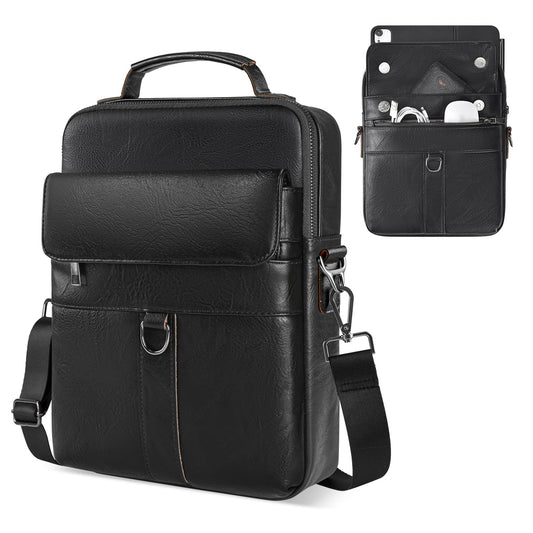 13 Inch Laptop Leather Sleeve for 2026-2022 MacBook Air 13 M5 M4 M3 M2 A3449 A3240 A3113 A2681, 13" MacBook Neo A18, Protective Carrying Bag Shoulder Travel Case with Pockets, Black