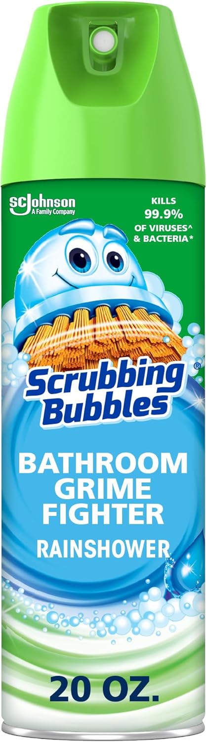 Scrubbing Bubbles Bathroom Cleaner - Foaming Disinfectant Spray with Rainshower Scent | 20oz