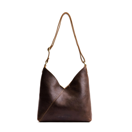 Portland Leather Goods Naomi Shoulder Bag – Slouchy Leather Shoulder Bag with Adjustable Crossbody Strap & Secure Magnetic Closure – Handmade from the Finest Full-Grain Hides – Small, Coldbrew