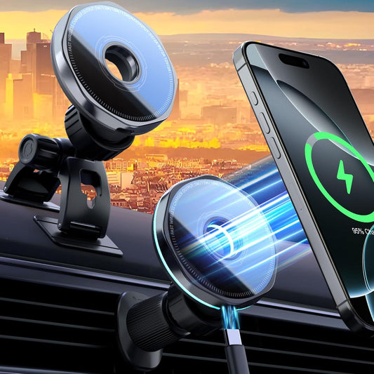 Crienten 15W 360 16 15 14 13 12 for MagSafe Car Mount Charger, Magnetic Wireless Car Charger & Magnetic car Phone