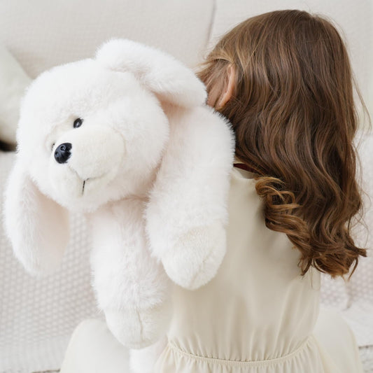 YGZE Weighted Dog Stuffed Animal Realistic Weighted Puppy Plush – 24 Inch, 4 lbs Lifelike Plush Dog Laying Stuffed Animal Gift for Kids & Adults