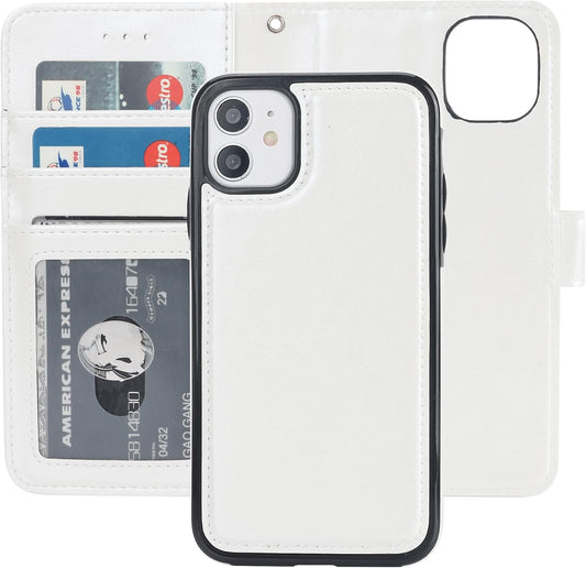 Bocasal 11 11 6.1 inch for iPhone Wallet Case with Card Holder PU Leather Magnetic Detachable Kickstand Shockproof