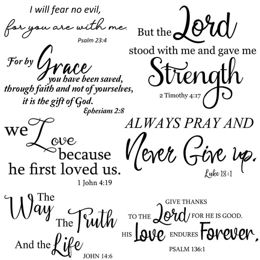 BBTO Bible Verse Wall Stickers Inspirational Quote Wall Decals Religious Motivational Scripture Sticker Peel and Stick for Bedroom Living Room Office Bathroom(We Love Because He First Loved Us)