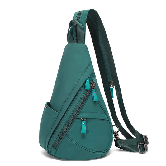 KL928 Nylon Sling Bag - Small Crossbody Backpack Shoulder Casual Daypack Multipurpose Rucksack for Men Women(Atrovirens)