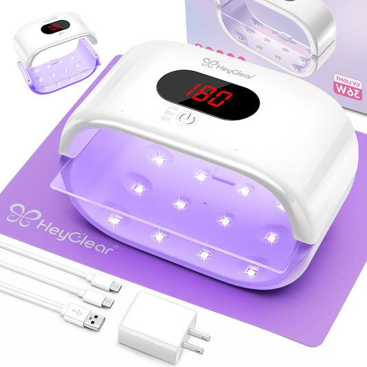 HeyClear UV Light for Resin, Large Double-Sided UV Lamp | 2-in-1 Detachable, Resin Fast Curing Machine with 360° Coverage for Resina Molds, DIY Crafts & Decor, Jewelry Making