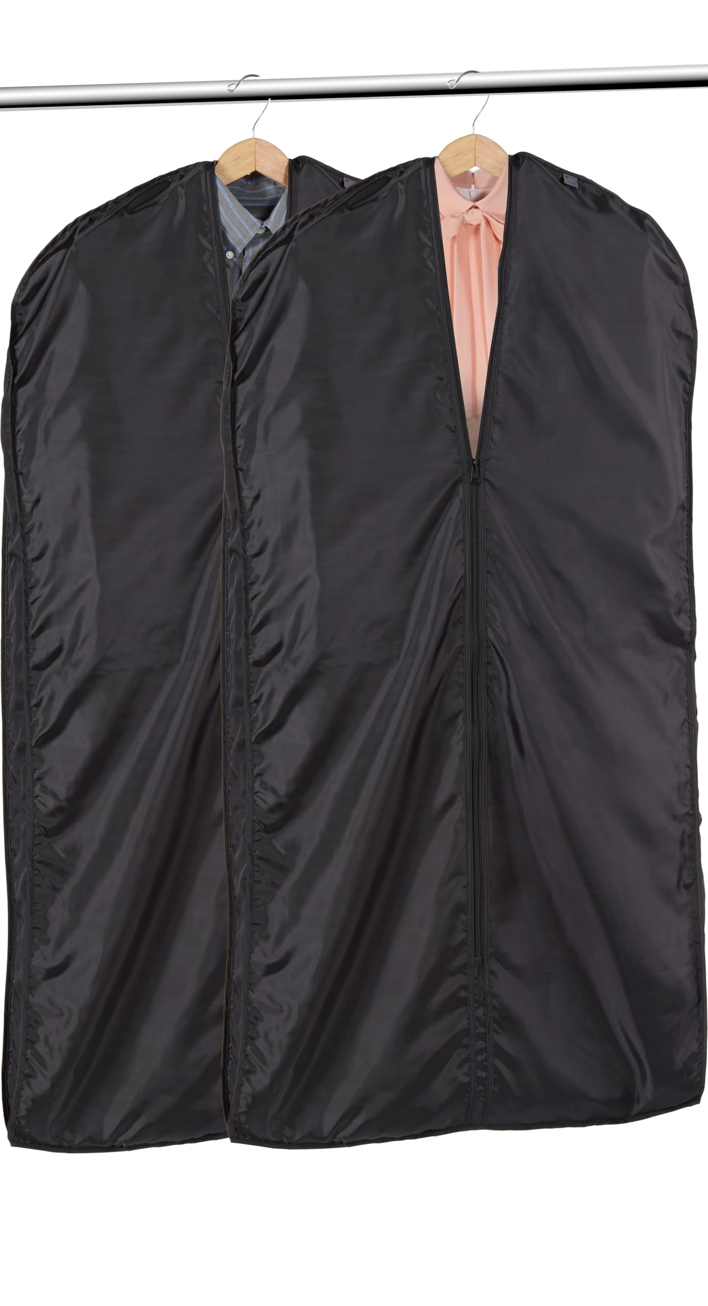 Lewis N. Clark Travel Garment Bag Cover for Airplane, Car, Everyday Use-Heavy-Duty, Lightweight, Water-Resistant, Perfect for Suits, Dresses, or Uniforms, 47” Length, Black, One Size