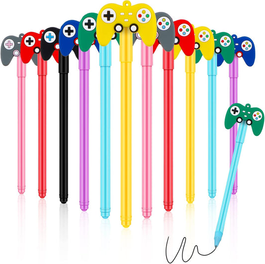 Tinlade 24 Pcs Video Game Pens - Fun Gamer Party Favors for Birthdays | Multicolor Controller Ink Pens