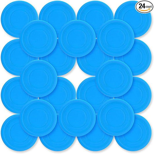 Lenwen 24 Pcs Flying Disc 6.89 Inch Soft Silicone Flying Disks Classic Play Flick Disc for Outdoor Backyard Beach Lawn Sports Park Camping Playing Adults Pet