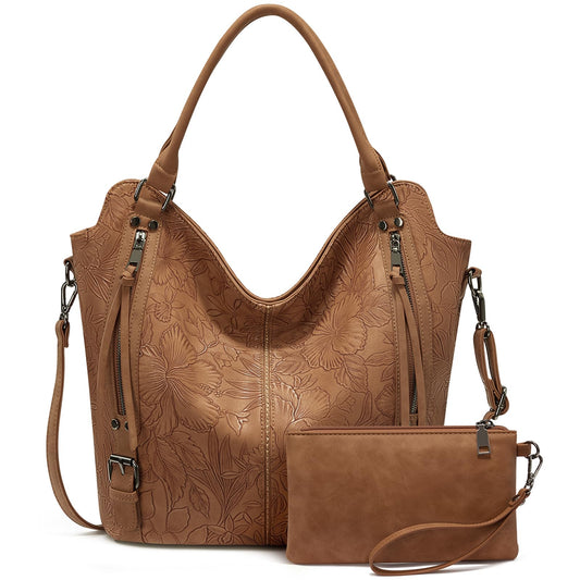 Tote Bag for Women PU Leather Shoulder Bags Fashion Hobo Bags Large Purse and Handbags with Adjustable Shoulder Strap