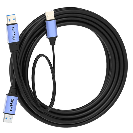15ft(5M) 3.0/3.2 1 5Gbps OkyLink Active USB Gen Data Cable A Male to A Male Comes with Power Cable for Industrial