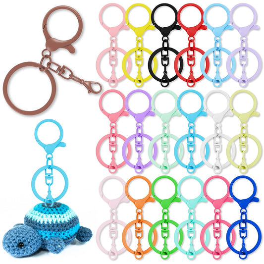 Otoolling 57 Pcs Colorful Swivel Snap Hook with Key Rings Lobster Claw Clasps Keychain Making Kit Swivel Clasps Lanyard Clips Hooks for Jewelry DIY Crafts Christmas Gift (Rotating Type,19 Colors)