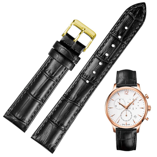 Boache Genuine Leather Watch Band Quick Release Italian Calfskin Crocodile Pattern Watch Straps 12 to 24mm Business Classic Style Genuine Leather Watch Strap Replacement Band for Men Women