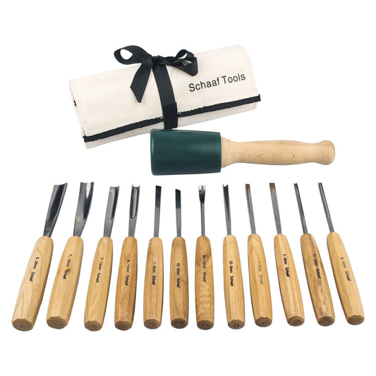 12pc Carving Set and 15oz Carving Mallet Starter Bundle
