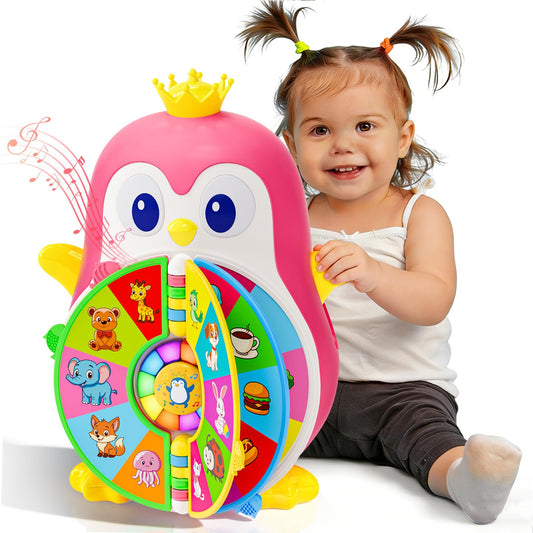 Toys for 1 Year Old Girl, Musical Penguin Learning Toy for Toddlers 1-3, Interactive Educational Toy with Lights & Sounds, First Birthday Gifts for 1 2 Year Old Girls Boys, Baby Toys 12-18 Months