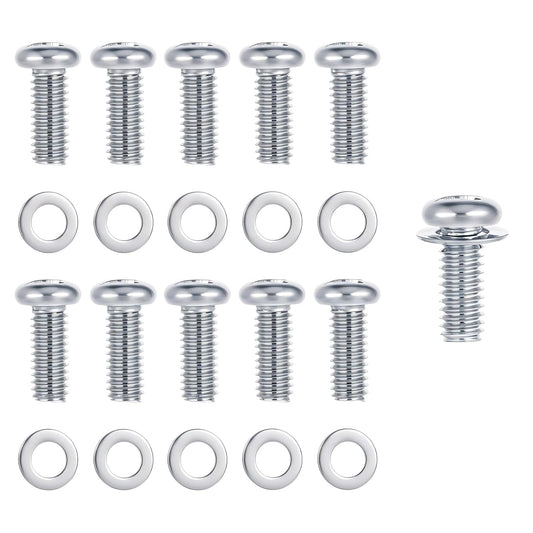 Xinjoduz 10 M4 10mm 10 Pcs Monitor Mount Screws, Screws for Mounting On Monitors, X with Washers Computer Mounting