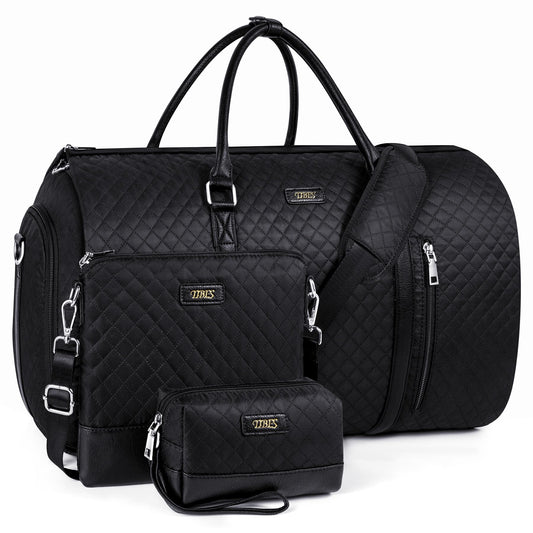 Convertible 2-in-1 Garment Bags for Travel, Carry On Garment Duffle Bag With Shoe Compartment Large Weekender Bag for Women Men Hanging Suitcase Suit Travel Duffel Overnight Bags 4pcs Set