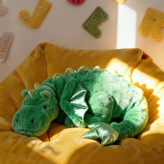 ARELUX Large 36in Cute Dragon Stuffed Animals Plush Toy,Soft Green Pterosaur Plushie Giant Fuzzy Dinosaur Pillow Plushies with Wings Cuddly for Friends Family Member