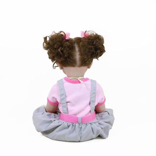 Koala Cuddles – 22” Realistic Reborn Toddler Girl Doll with Rooted Hair, 3D Hand-Painted Face & Full Soft Vinyl Body – Pink & Gray Outfit, Plush Animal, Pacifier, Bottle & Accessories – Ages 3+