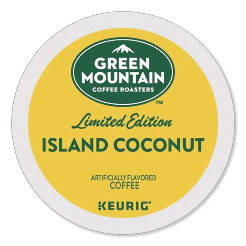 Green Mountain Coffee Island Coconut K-Cups - 72 Count of Tropical Flavored Coffee Pods