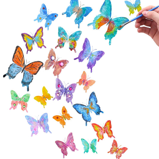 SOLDAY Butterfly Magnet 20 Pieces, Creativity Arts & Crafts Kit to Decorate Your Home,for Birthday Party Favors