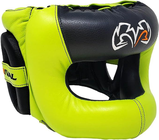RIVAL Boxing RHGFS3 Face-Saver Sparring Headgear - Wide Eye Opening, Premium Leather, and Thermoplastic Inner Frame