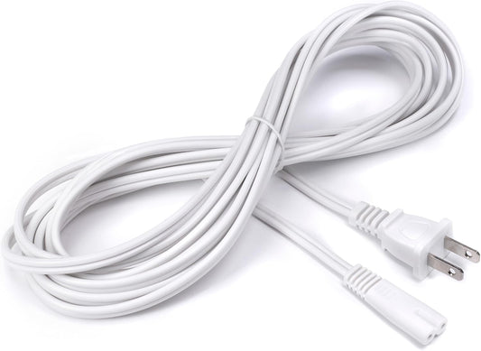 THE CIMPLE CO Figure-8 6 1-15P C7 C8 320 2-Prong 6 (1.8 White Power Cord FT - Non-Polarized Cord for Satellite, CATV