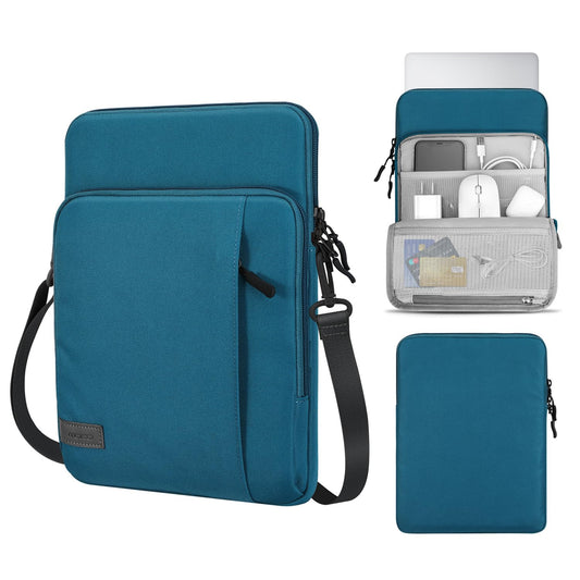 MoKo Laptop Sleeve Bag for 13.3-14 Inch, Notebook Carrying Case with Pocket Fits New MacBook Pro M3/M2 14" /13" M2/M1 Pro/M1 Max 14.2 2023-2021/Air 13.6" M2 2022, Surface Pro 9/8 13", Peacock Blue