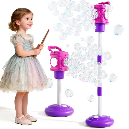 2-in-1 Remote Street Lamp Bubble Machine for Kids 3-6 4-8 Years Old, Outdoor & Indoor Bubble Maker Toys with Lights for Boys and Girls 3 4 5 6 7 8+ Birthday Party Gifts