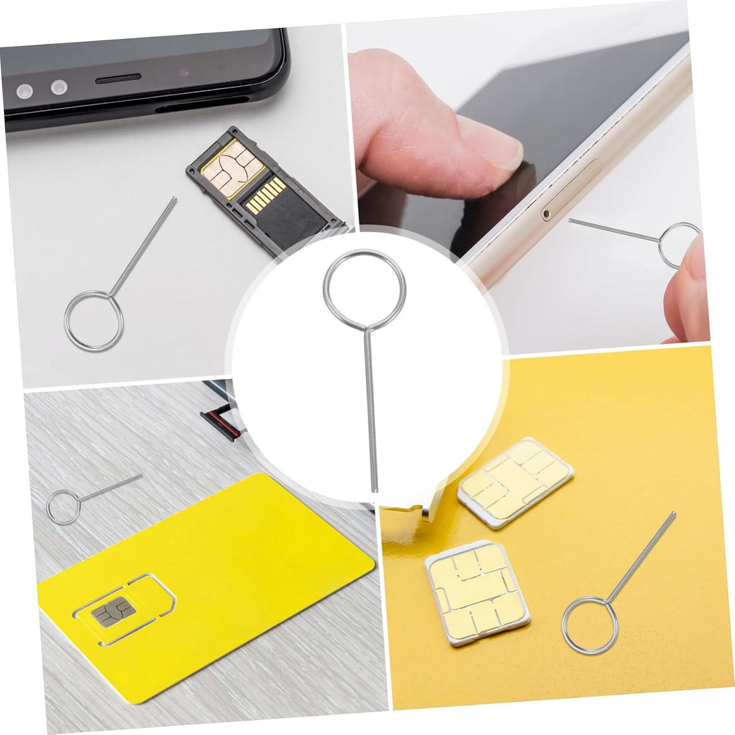 1000pcs OSALADI Sim Card Ejector Tools for Smartphone and Tablet Sim Removal Needles Compatible and More Convenient