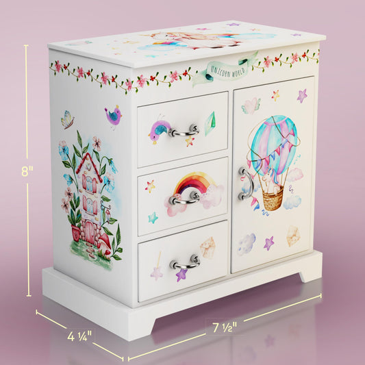 Pretty Me Unicorn Musical Jewelry Box for Kids - Gifts for Girls, Ages 3-8, Best Princess Room Toys Gift for Age 3, 4, 5, 6, 7, 8 Year Old Little Girl - Birthday Present Toy Ideas Music