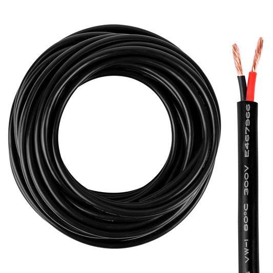 14 Gauge Wire 2 Conductor 14 AWG Electrical Wire Stranded PVC Cord Oxygen-Free Copper Cable 100FT Pure Copper Flexible Cable Wire Cord for LED Lamp Lighting Strips Automotive…