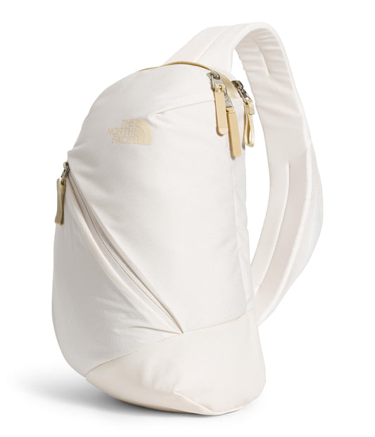 The North Face Women's Isabella Sling - Slim Carry Crossbody Bag with Large Main Compartment, Water-Repellent Finish, Gardenia White Dark Heather/Gravel-NPF, One Size