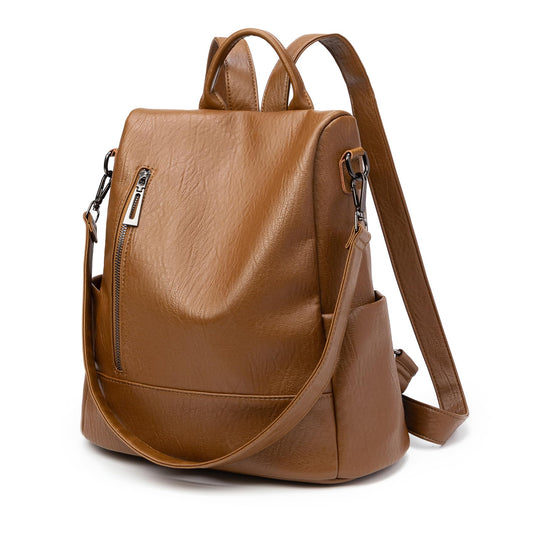 Didida Fashion Backpack Purse For Women Anti-theft Rucksack Pu Leather Lightweight Water-resistant Shoulder Bag, Brown