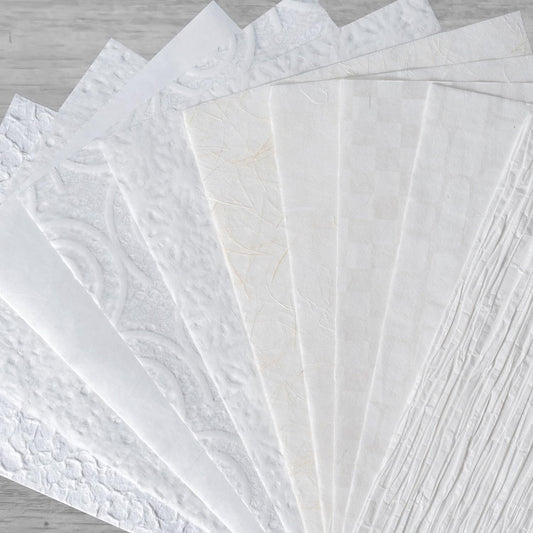 Textured Craft Paper Sheets, A4 Specialty Papers for Card Making, Mixed Media, Junk Journal, Collage Work, Lampshade Project, DIY Decorative Materials (10 Styles)
