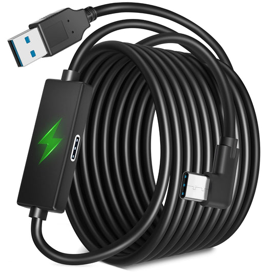 20FT 3S/3, 2, 3.0 Headset Kuject Design Link Cable for Quest Quest Quest Pro, with Separate Charging Port
