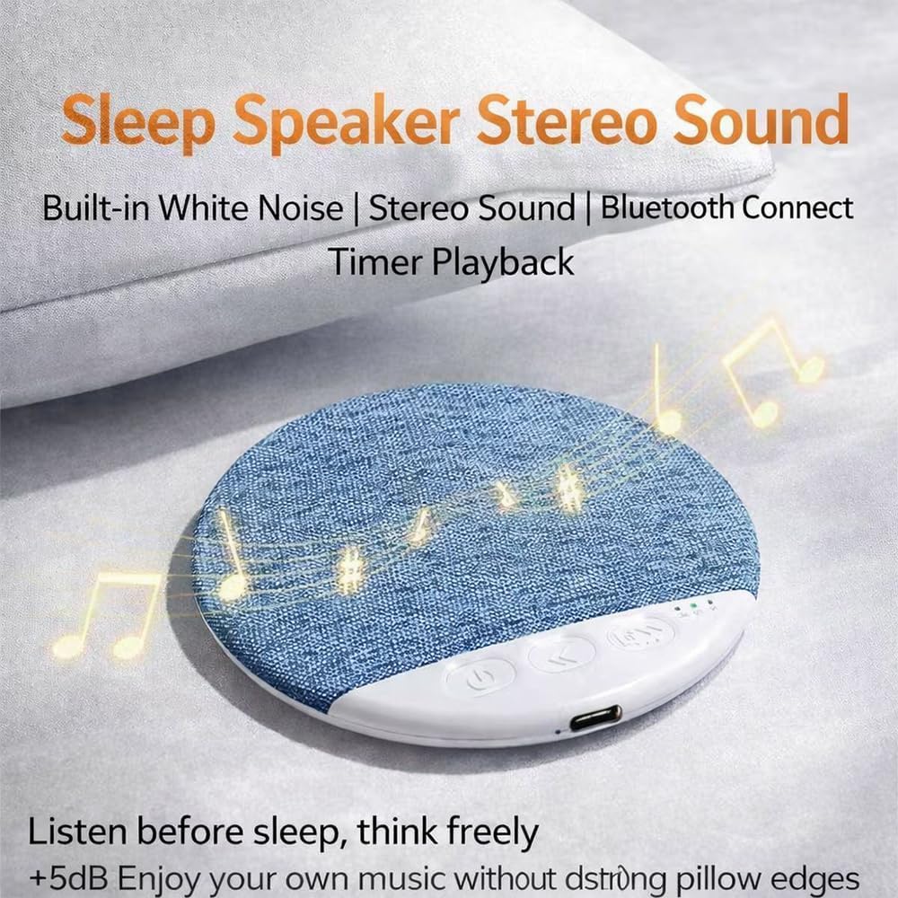 Generic (2Pcs Sleep Pillow Speaker, Sleep Speaker Under Bluetooth Under Pillow Speaker for Sleeping Mini Sleep Aid