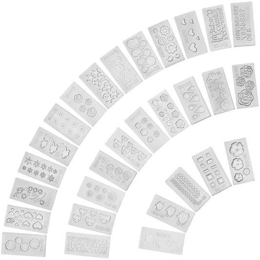 Cosmos 30 Pcs 3D Nail Art Mold DIY Nail Art Decorative Silicone Mould Carving Mold Nail Art Making Tools Resin Mold Kit for Nail Craft Jewelry Decoration, Silicone, Assorted Patterns, One Size