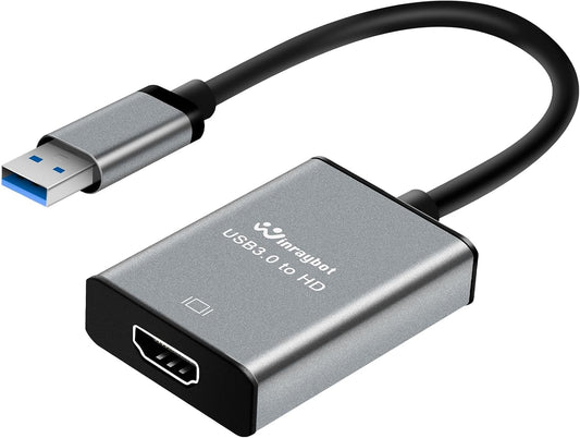 WinRaybot 1080P@60Hz 5Gbps 7/10/11, 10.15+, USB to HDMI Adapter for Monitor Display with High Speed Transmission