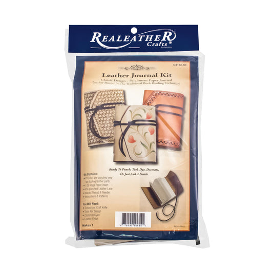 Realeather C4182-00 Journal Leathercraft Kit, 4.5" x 6", Natural, 1-Kit