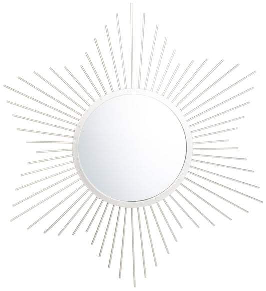 SAFAVIEH Home River Silver Sunburst 36-inch Decorative Accent Mirror