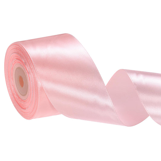 PATIKIL Satin Ribbon (24 Yards, 2" Wide, Pink) Single Face Solid Fabric Ribbon, Suit for Craft/DIY/Gift Wrapping/Hair Bows/Floral Bouquets/Wedding/Birthday/Party Decoration