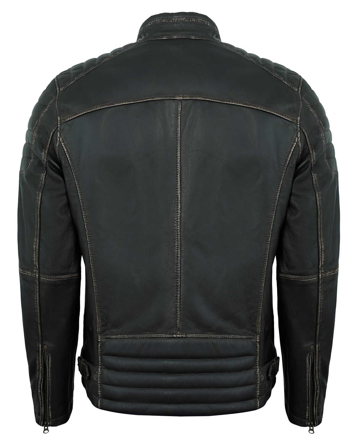 UrbanFocal Quilted Brown Leather Jacket Men - Real Lambskin Stylish ZipUp Mens Leather Jackets | [101011006] Felx Ruboff, 2XL