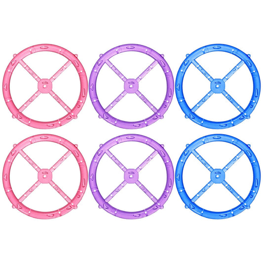 M METERXITY 6-Pack Wind Chime Rings, 12cm Acrylic Round Shape DIY Wind Chime Parts Supplies for Craft Projects/Custom Home Garden Outdoor Hanging Decorations [3 Colors]