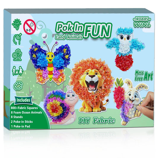 JRD&BS WINL Poke A Dot Art Kit - Magical Animals Theme No-Mess DIY Craft for Kids Mess-Free Fun for Kids, DIY Wood Craft Kits, Creative Activity, Christmas Gifts for Girls & Boys Ages 4