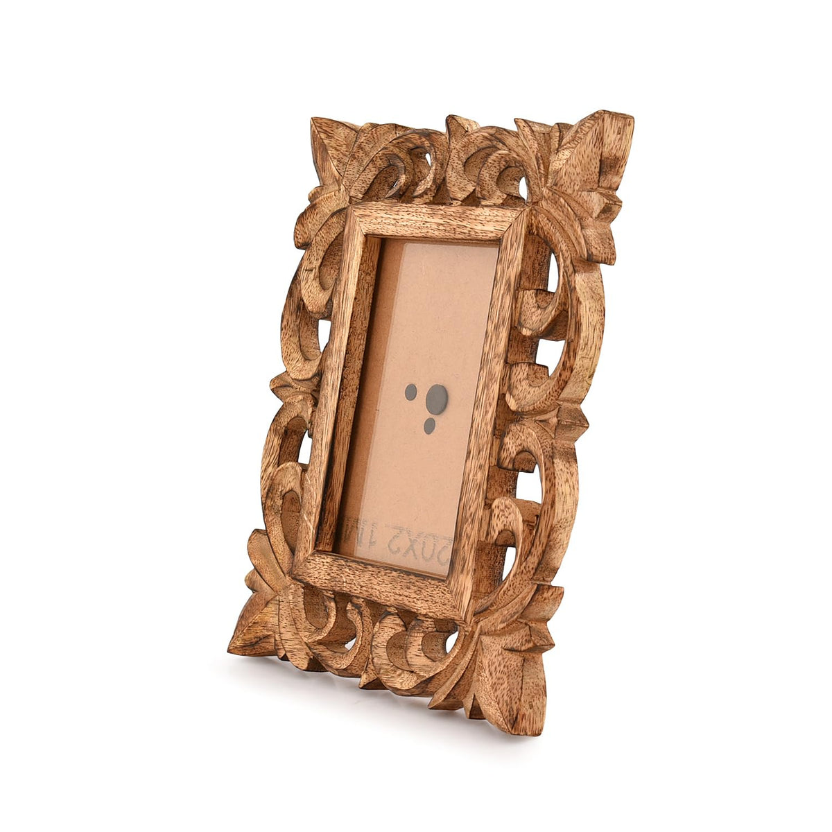 Kimona Tabletop Frames Hand Carved 6"x 4" Picture Frame with Real Glass for Tabletop Display, Photo Display Frames (10" X 8" X 0.75")
