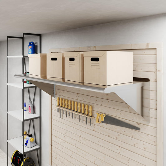AmGood 24 in. x 60 in. Stainless Steel Wall Shelf | NSF | Metal Shelving | Garage, Laundry, Storage, Utility Room | Restaurant, Commercial Kitchen