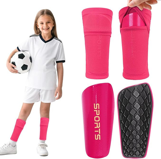 Shin Guards Soccer Kids 2025 Version High-Density Foam Soccer Shin Guard with Sleeves Shin Protective Pads for Kids Daily Practice School Competitions Outdoor Play