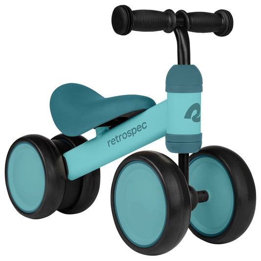 Retrospec Cricket Baby Balance Bike, 4-Wheel Ride-On Toy for Ages 12-24 Months – First Bike & Toddler Bike for 1 Year Old Boys & Girls, First Birthday Gift