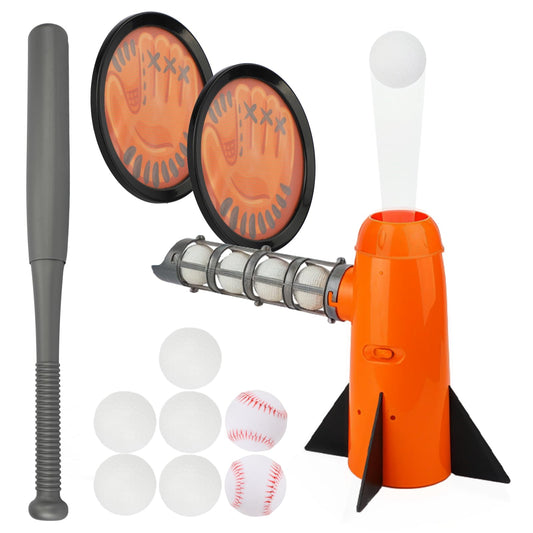 TOY Life Baseball Pitching Machine for Kids Training Tball Set– Toddler Pitching Machine Auto Launcher with 7 Balls, Bat & Sticky Gloves | Pop and Pitch Baseball Toy for Boys & Girls Ages 5-12