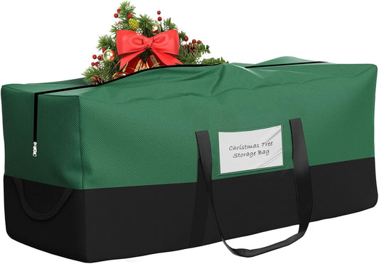 Skiennix Christmas Tree Storage Bag - Heavy Duty 600D Oxford Material for Up to 10 Ft Trees | Dampproof with Dual Zipper & Reinforced Handles